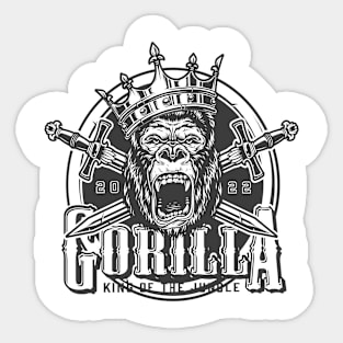 Gorilla king Sticker